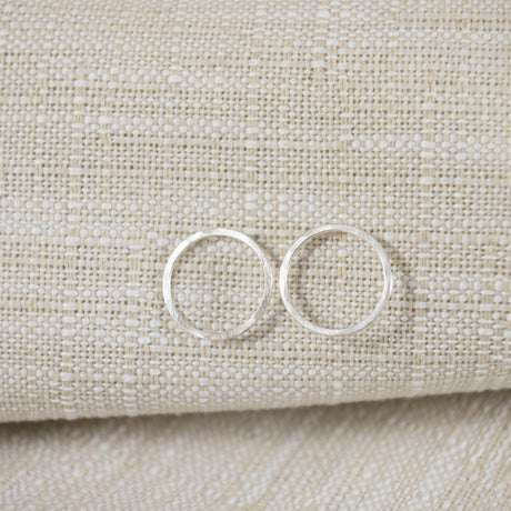 Large Circle Stud Earrings