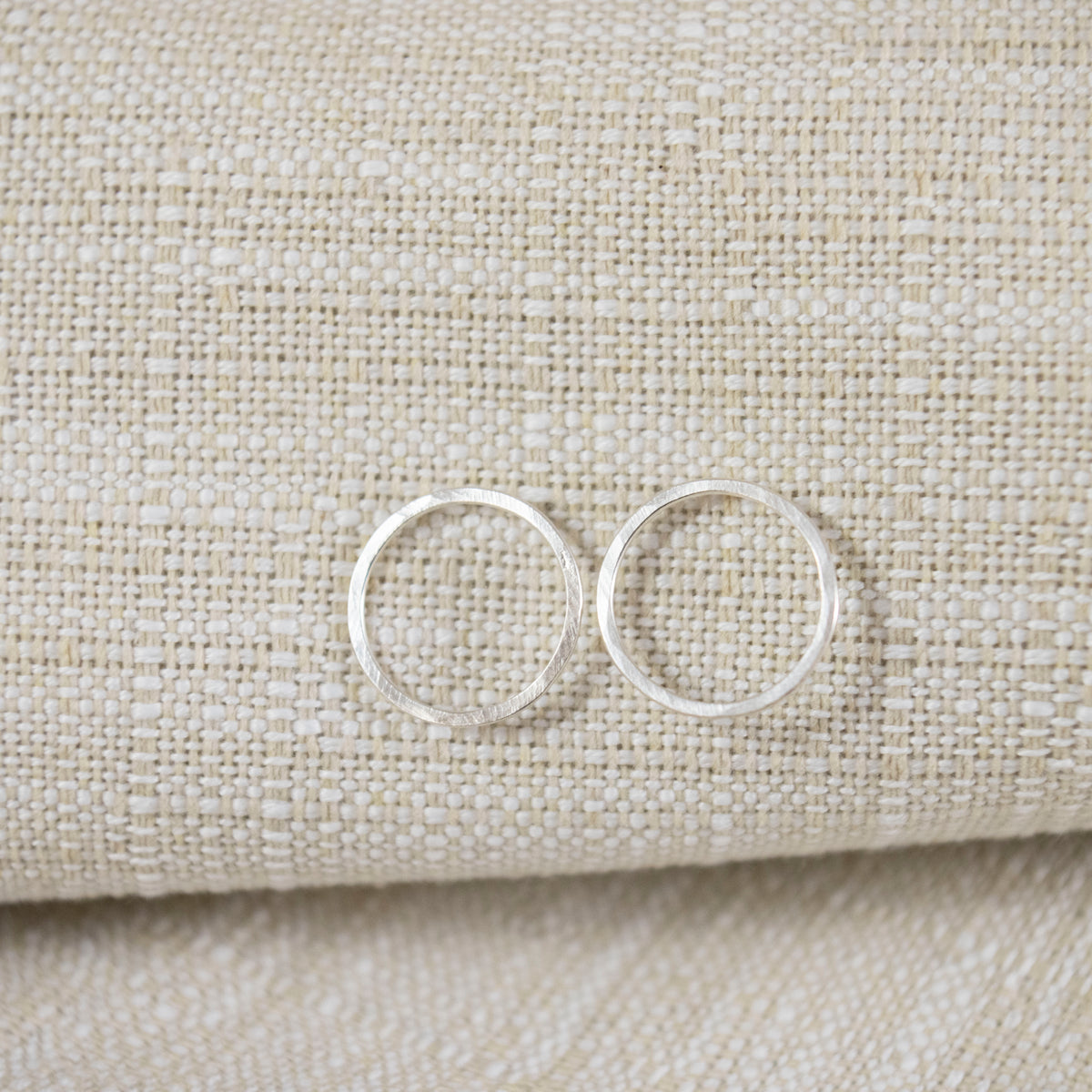 Large Circle Stud Earrings