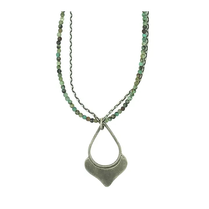 Raindrop with Turquoise Necklace