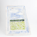 "Square" Platter with a Landscape