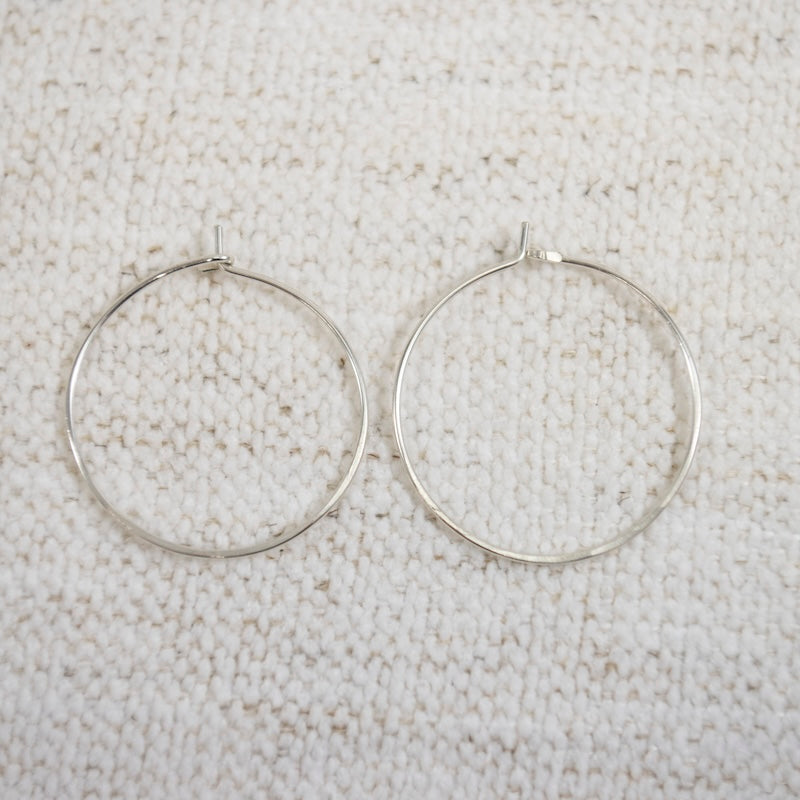 Plain Sterling Silver Hoops