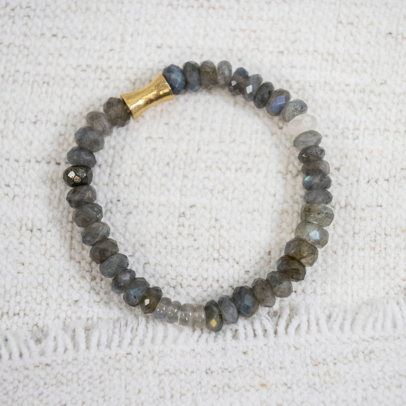 Labradorite Barrel Bracelet