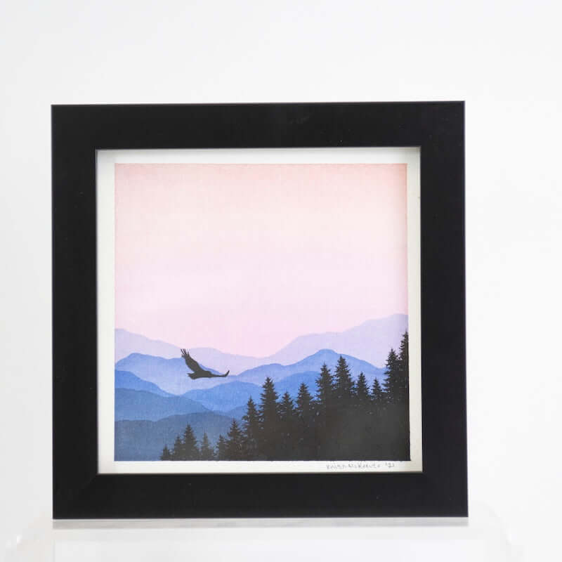 Original Watercolor 6x6 Framed #18 at PINCH