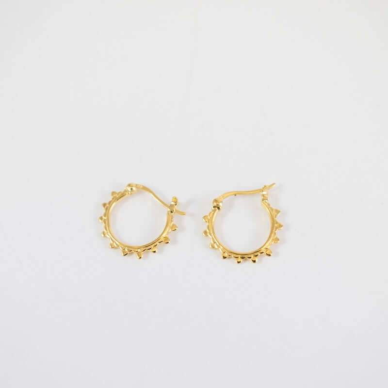 Spiky 14K Gold Vermeil Hoops at PINCH