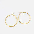 Medium Pounded Wire 14K Gold Vermeil Hoops at PINCH