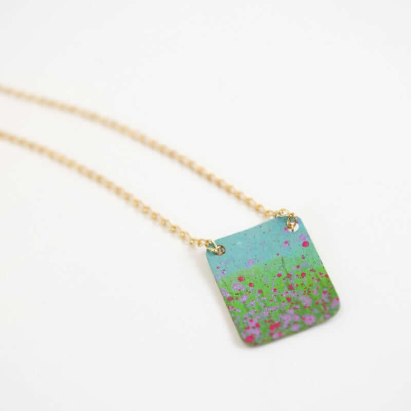 Canvas Necklace in Meadow at PINCH