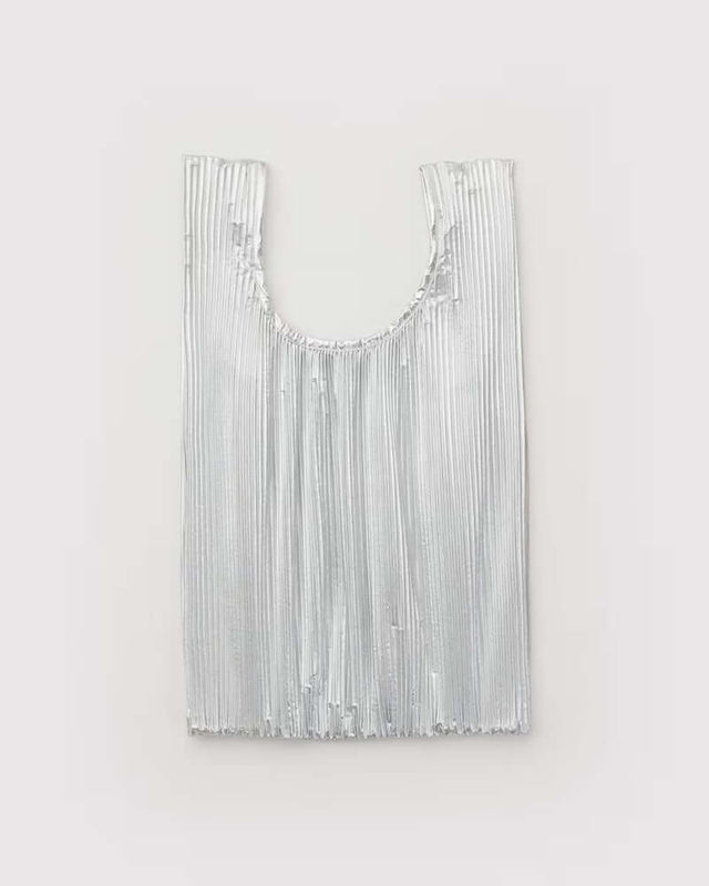 Chrome Metallic Pleated Baggu from Baggu at Pinch in Northampton, MA