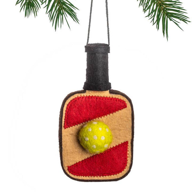 Pickleball Ornament from Silk Road Bazaar at Pinch in Northampton, MA