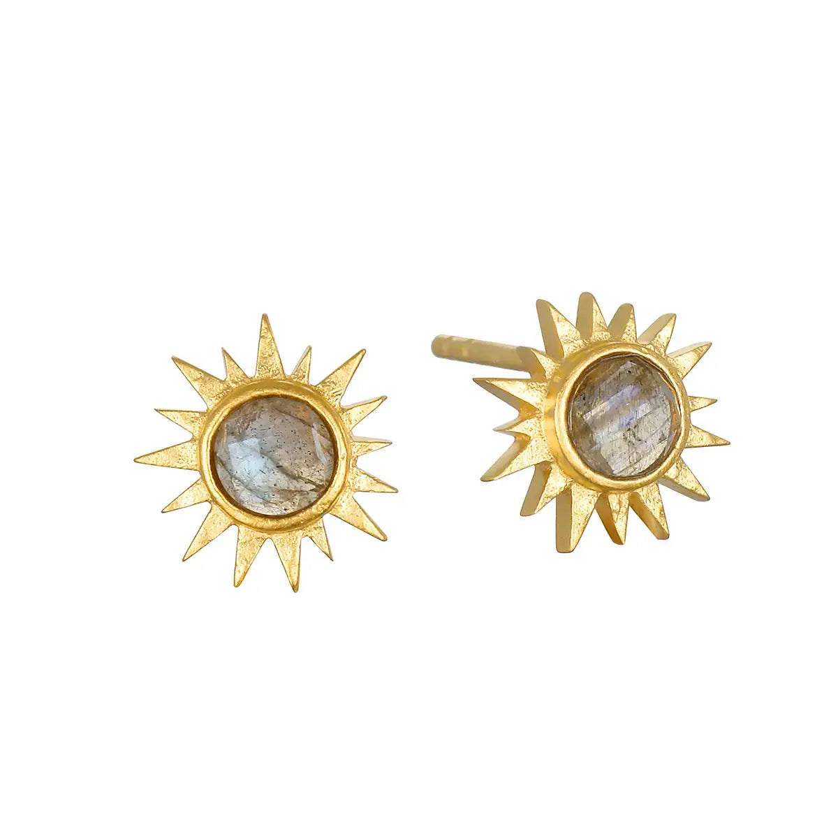 Labradorite Sunburst Stud Earrings at PINCH