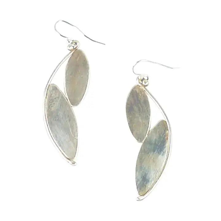 Double Leaf Earrings at PINCH