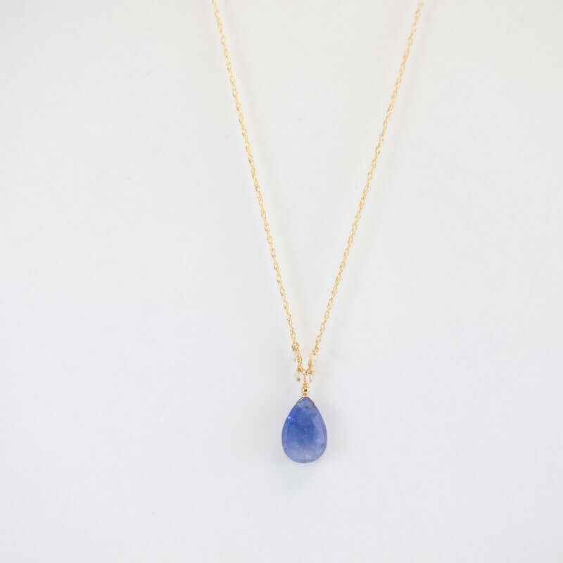 Tanzanite Raindrop Necklace from Hallie's Comet at Pinch in Northampton, MA