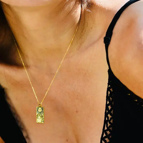 The Sun Necklace in Bronze