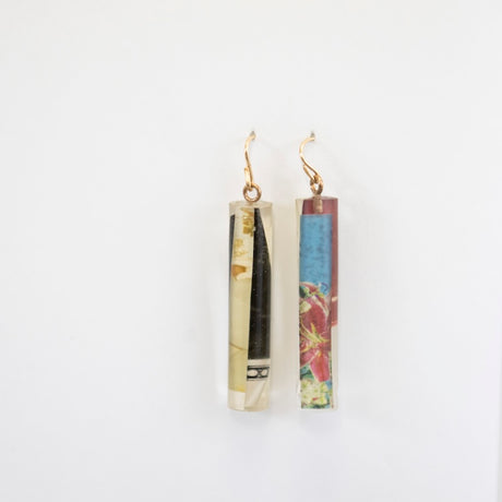 Earrings Collage Cylinder GF, from Jen Smith at Pinch in Northampton, MA