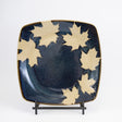 Large Square Plate in Dark Blue Glaze with Maple from Kaleidoscope Pottery at Pinch in Northampton, MA