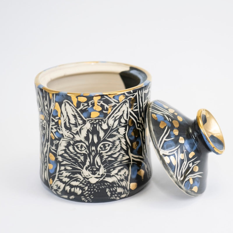 Blue Fox Jar from Clarissa Eck at Pinch in Northampton, MA