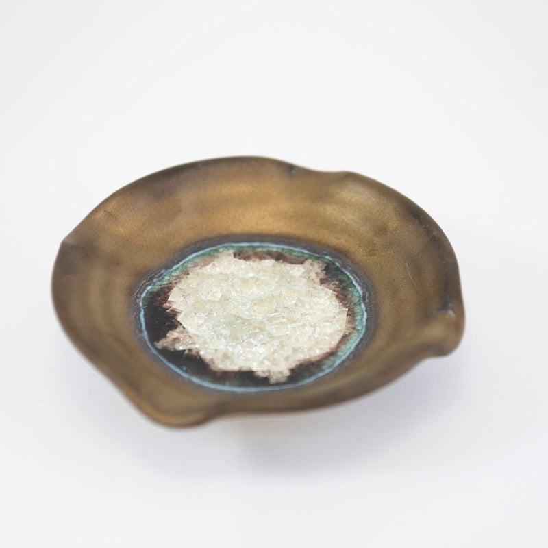 Ripple Dish in Bronze Glaze from Dock 6 Pottery at Pinch in Northampton, MA