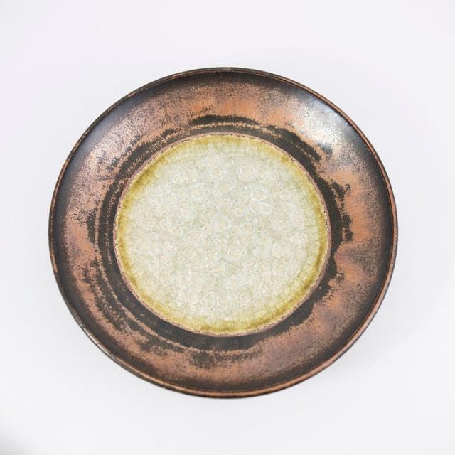 Small Platter in Ancient Copper Glaze from Dock 6 Pottery at Pinch in Northampton, MA