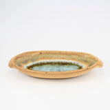 Butter Dish in Sienna with Accents Glaze from Dock 6 Pottery at Pinch in Northampton, MA