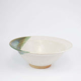 Medium Flared Rim Bowl in White Pearl Glaze from Dock 6 Pottery at Pinch in Northampton, MA