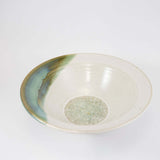 Medium Flared Rim Bowl in White Pearl Glaze from Dock 6 Pottery at Pinch in Northampton, MA