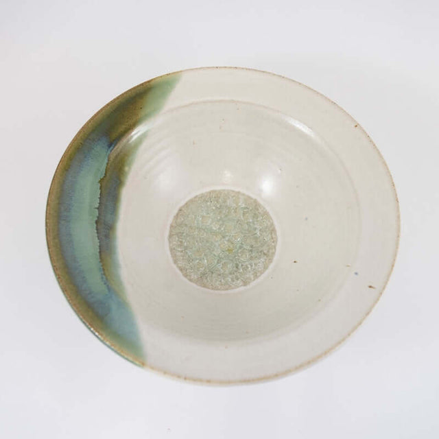 Medium Flared Rim Bowl in White Pearl Glaze from Dock 6 Pottery at Pinch in Northampton, MA