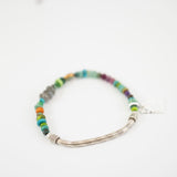 Small Clean Up the Desk Silver Stretch Bracelet from Riverstone Jewelry at Pinch in Northampton, MA