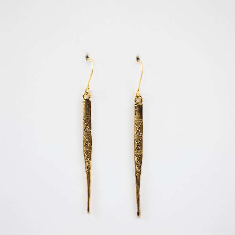 Antique Gold Mien Dagger Earrings at PINCH