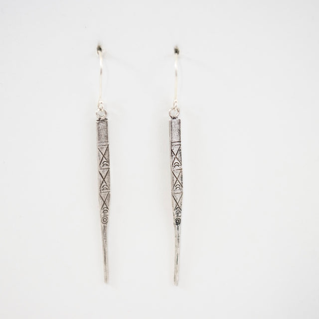 Antique Silver Mien Dagger Earrings from Riverstone Jewelry at Pinch in Northampton, MA