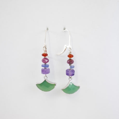 Silver Rocking Chrysoprase Earrings from Riverstone Jewelry at Pinch in Northampton, MA