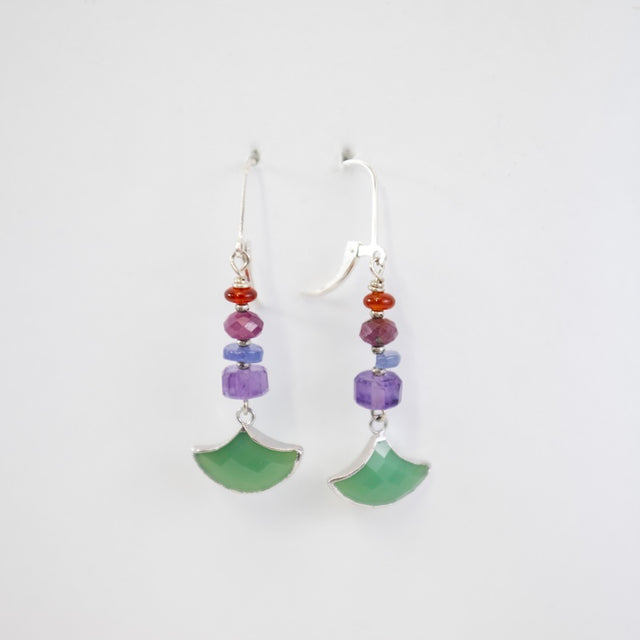 Silver Rocking Chrysoprase Earrings from Riverstone Jewelry at Pinch in Northampton, MA