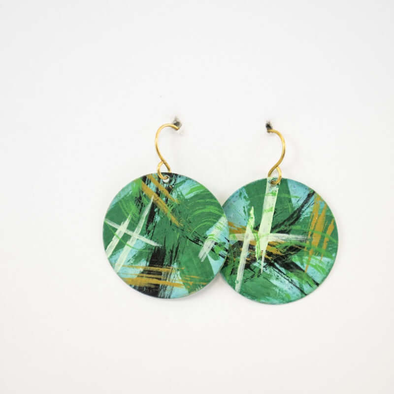 Small Nature Earrings in Summer Enamel from Sibilia at Pinch in Northampton, MA