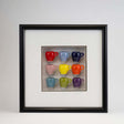 10x10 Shadowbox with Multicolor Mugs in a Black Frame from Carlos Silva at Pinch in Northampton, MA