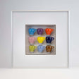 10x10 Shadowbox with Multicolor Mugs in a Silver Frame from Carlos Silva at Pinch in Northampton, MA