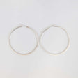 Large Simple Hoops in Brushed Sterling Silver from Tashi at Pinch in Northampton, MA