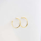 Finely Hammered Hoops in 14K Gold Vermeil from Tashi at Pinch in Northampton, MA