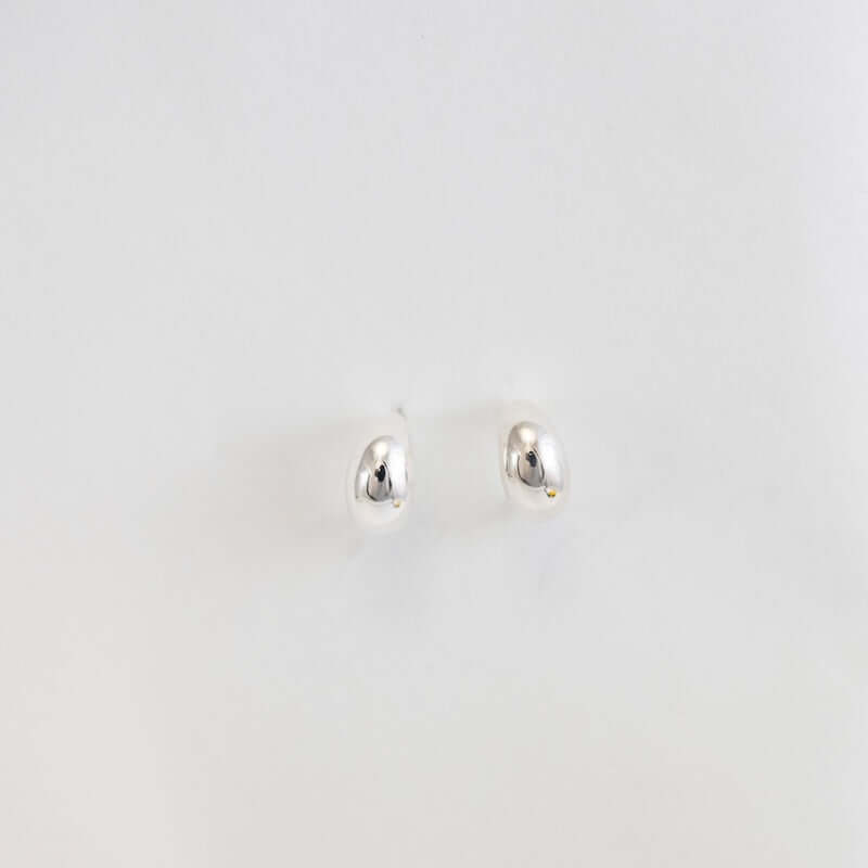 Teardrop Shaped Hoops in Sterling Silver from Tashi at Pinch in Northampton, MA