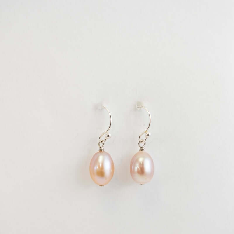 Dainty Pink Pearl Drop Earrings from A.V. Max at Pinch in Northampton, MA
