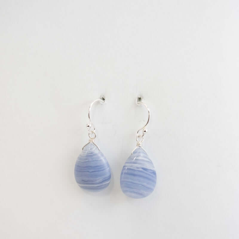 Louise Small Teardrop Blue Agate Earrings from A.V. Max at Pinch in Northampton, MA