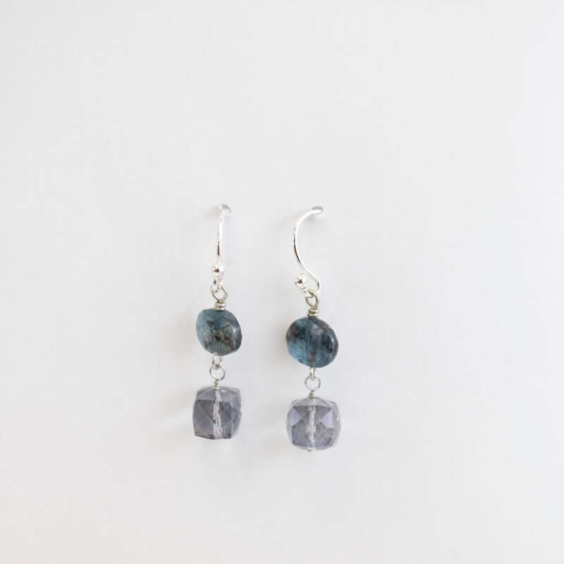 Dainty Semi-Precious Drop Earrings with Blue Kyanite from A.V. Max at Pinch in Northampton, MA