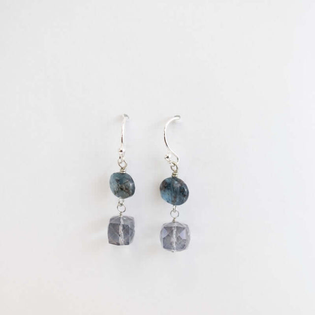 Dainty Semi-Precious Drop Earrings with Blue Kyanite from A.V. Max at Pinch in Northampton, MA