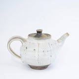 White Teapot with Brown Lid