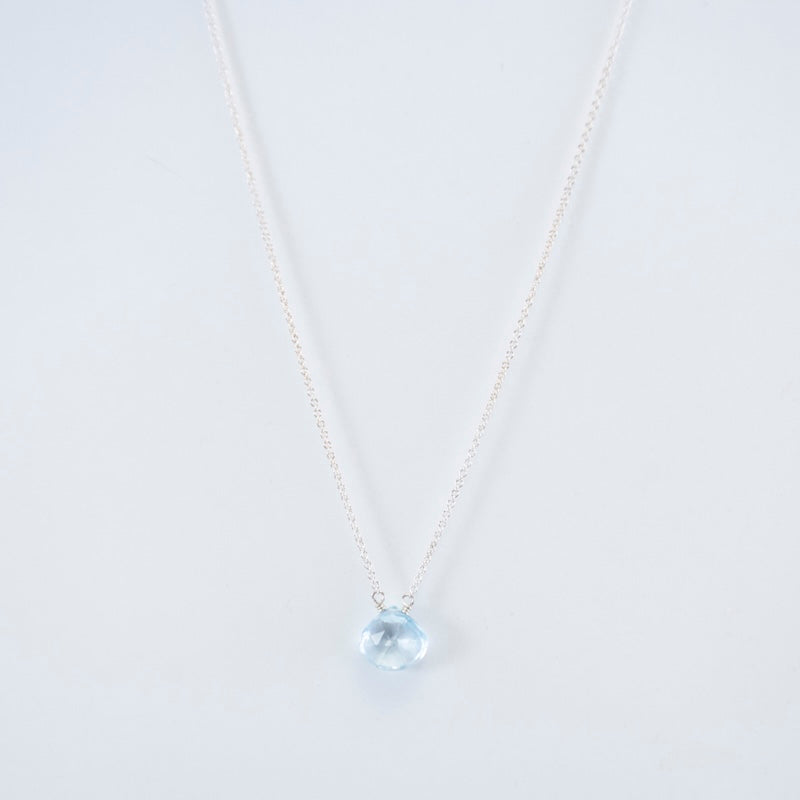 Sterling Silver Blue Topaz Necklace