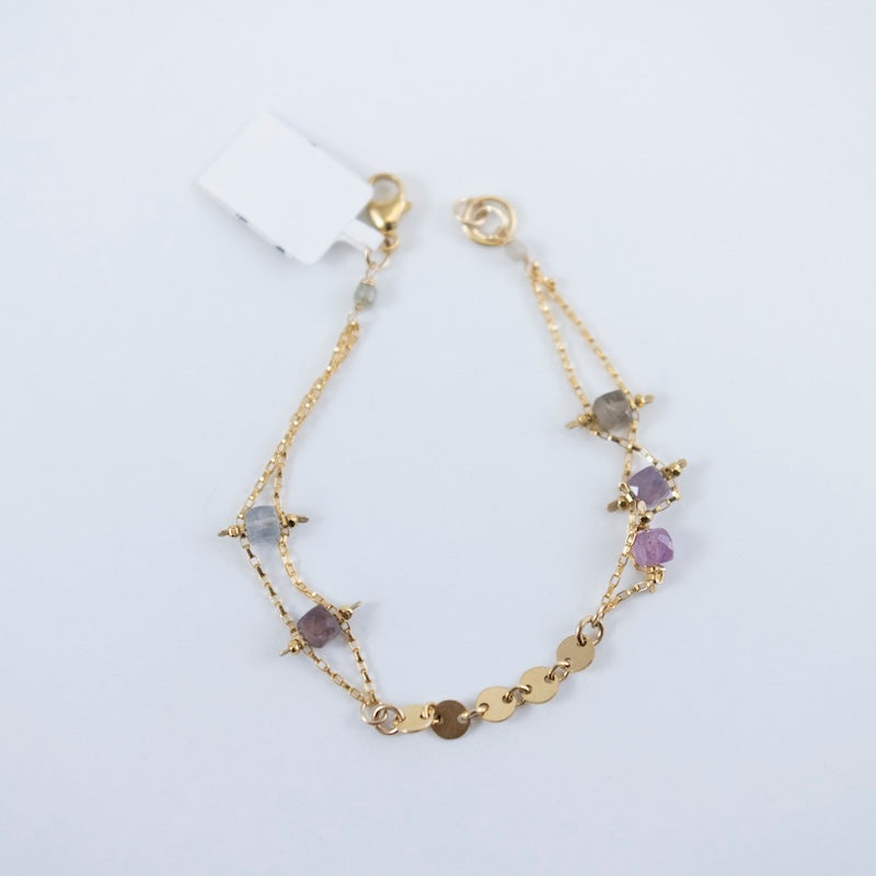 Gold Fill Tourmaline Ladder Bracelet