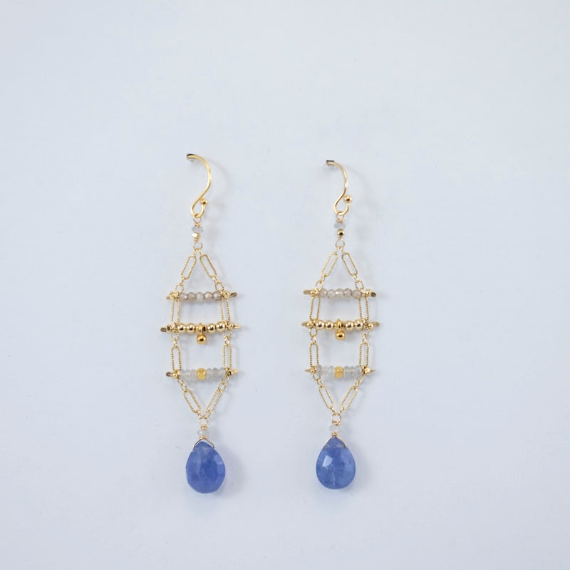 Gold Fill Tanzanite Lace Earrings
