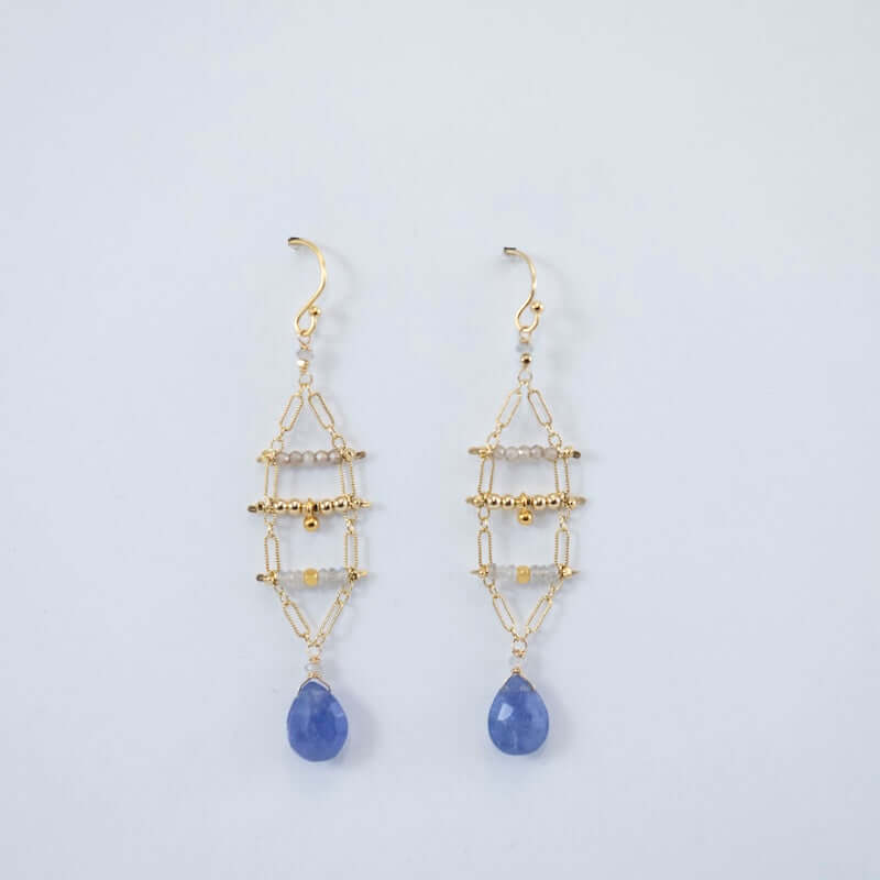 Gold Fill Tanzanite Lace Earrings at PINCH