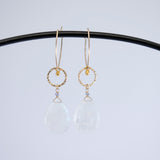Large Moonstone Ring Earrings
