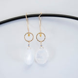 Large Moonstone Ring Earrings