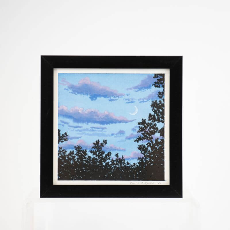 Original Watercolor 6x6 Framed #44