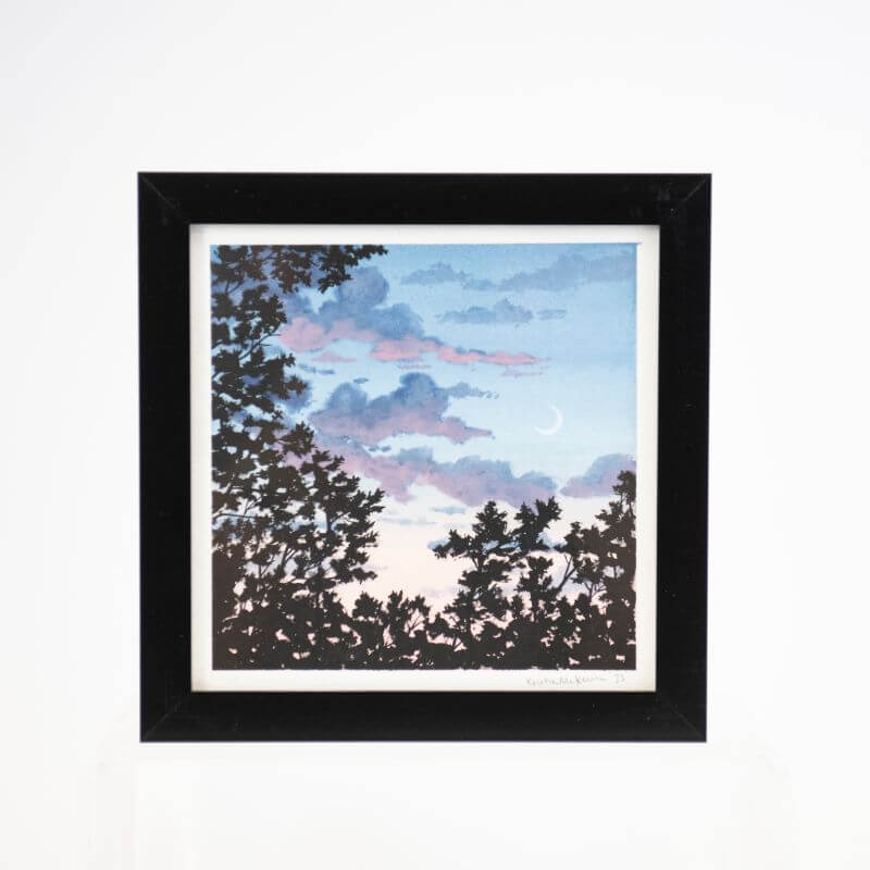 Original Watercolor 6x6 Framed #49