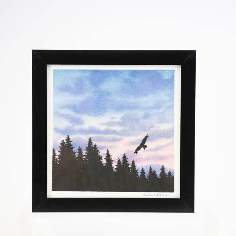 Original Watercolor 6x6 Framed #47